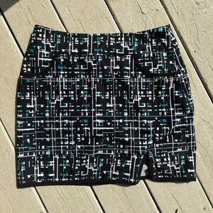 Sport‎ Women's Geometric Print Golf Skort – Size Small – Black/White/Teal